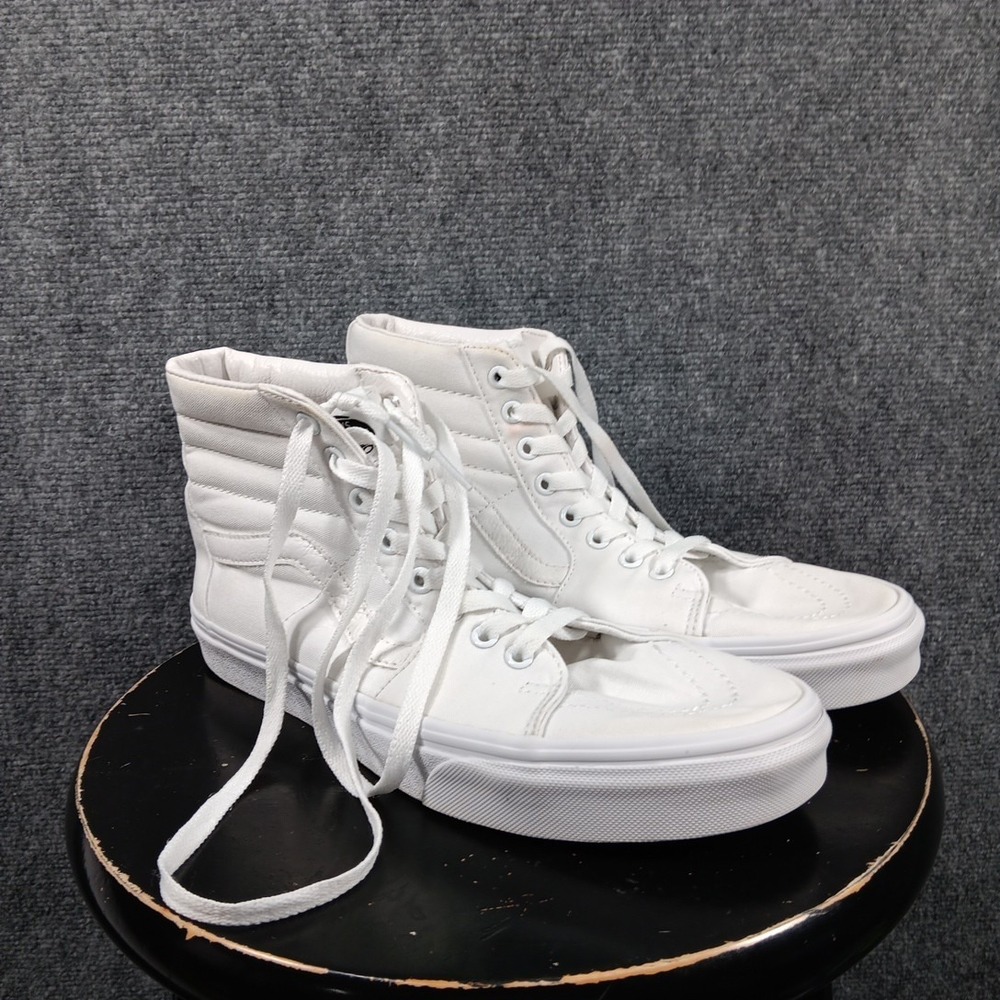 Vans Sk8-Hi White High Top Sneaker Women 11 Men 9.5 VN000D5IW00